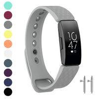 Watbro Compatible with Fitbit Inspire HR Bands/Fitbit Inspire Band, Adjustable Soft Silicone Waterproof Inspire Straps for Women Men Sports Replacement Wristband for Inspire/Inspire HR Fitness Tracker