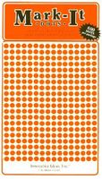 Small 1/8" Removable Mark-it Brand dots for maps, Reports or Projects - Orange