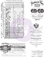 Prima Marketing 967031 Finnabair Cling Stamps 6"X7.5"-Old Paper Work