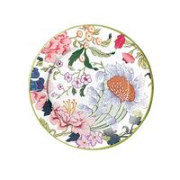 Caspari Chinese Silk Paper Salad & Dessert Plates in Ivory, 8 Per Package