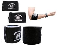 Grip Power Pads Elbow Compression Sleeve (2 Count) Golf Elbow Brace Weightlifting Sleeve Tennis Strap Arthritis & Tendonitis Pain Relief Workout Arm Support Sleeve (Black, 2X-Large 12"-12.75")