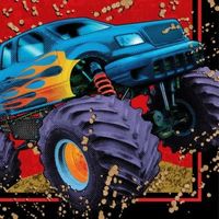 Mudslinger Monster Truck 3-Ply Beverage Napkins 16 Per Pack
