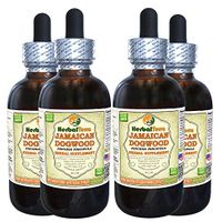 Jamaican Dogwood (Piscidia Piscipula) Tincture, Dried Bark Liquid Extract (Brand Name: HerbalTerra, Proudly Made in USA) 4x4 fl.oz (4x120 ml)