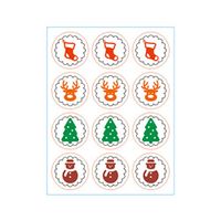 SUPVOX 20 Sheets/240pcs Christmas Sealing Stickers Self Adhesive Christmas Elements Stickers Decorative Seal Stickers for Gift Packaing Envelope 3M