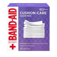 JOHNSON & JOHNSON Band-Aid First Aid Gauze Pads 4 Inches X 4 Inches 25 Each (Pack of 12)