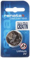 RENATA BATTERY CR2477N.SC CR2477 Series Ø24.5 x 7.7 mm 3 V 950 mAh Swiss Made Lithium Battery - 5 item(s)
