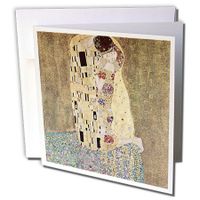 3dRose Famous Klimt Painting The Kiss - Greeting Cards, 6 x 6 inches, set of 12 (gc_45030_2)