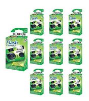 10x Fuji Quicksnap Flash 400 Disposable 35mm Camera 27 Exp 09/2020 FRESH