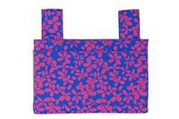 Qelse Designer Walker Tote Bag – Royal Blue Floral - 3-Pocket Walker Organizer Basket Bag for Walker Style Rollator & Folding Walkers – Universal Fit – Walker Accessory Hanging Storage Bag