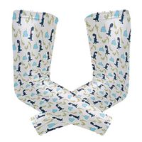 Men's UV Protection Arm Sleeve Blue Dinosaur Gifts Compression Arm Sleeve, Skin Protection Cooler Cycling Sleeves for Outdoor Activities to Cover Arms