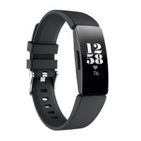 OutTop(TM) Sports Silicone Watchband for Fitbit Inspire/Inspire HR Replacement Adjustable Wristband Watchband Strap Wrist (Black)