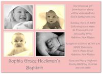 Four Me? in Pink Baptism Invitations Christening Invitations - Set of 20