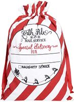 D.Home Bags Santa Sack Personalized for Kids Canvas Burlap Blank Bag Drawstring Extra Large Size 27.5"x19.5" (O)