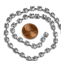 Silver Glass Rhinestone Chain 10 Yards | Width: 5 mm | Length - 10 YDS