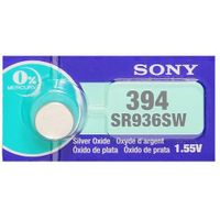 Sony 394 (SR936SW) 1.55V Silver Oxide 0%Hg Mercury Free Watch Battery (5 Batteries)