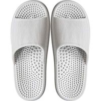 Deerway Acupressure Massage Slippers Therapeutic Reflexology Sandals for Foot Acupoint Massage Shiatsu Arch Pain Relief Non-Slip Bath Shower (10.5-11 W US Women/9.5-10 W US Men, Gray)