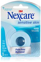 Nexcare Sensitive Skin Tape, Long-term Adhesion Removes Cleanly Ideal for Those with Fragile or Sensitive Skin, 1" X 4 yd, (Pack of 4)