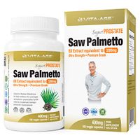 Vita-Age Nutrition Saw Palmetto 8X Ultra Strength Extract 3200mg 100 Count prostate support for urinary health and wellness, May Help Block DHT