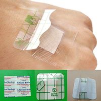 Sunywear 100Pcs Medical Adhesive Square Wound Sticker Waterproof First Aid Care Adhesive Bandages