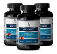 Fat Burners for Women - African Mango 1200MG - African Mango Plus - 3 Bottles (180 Capsules)