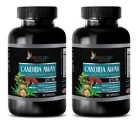 Metabolism and Energy Vitamins - Candida Away Complex - Extra Strength - Candida Overgrowth Supplements - 2 Bottles (120 Capsules)