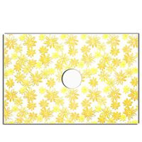 Bouquet Sheets"Eliza" 20" x 28" Print on Clear BOPP 1.6 mil- Pack of 100 Sheets (Yellow)