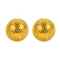 SUPVOX 2pcs Spiky Massage Balls Acupressure Balls Hand Magnetic Massage Ball Pocket Massage Ball Beauty Massage Ball (Golden 4.7cm)