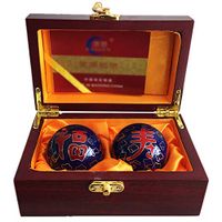 Hjyi Baoding Balls, Massage Balls Stress Relieve Hand Exercise,Health Balls Stimulate Acupressure Points (2pcs)