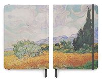 Van Gogh Art - PU (Vegan) Leather A5 Notebook - Lined Pages - Road with Cypresses