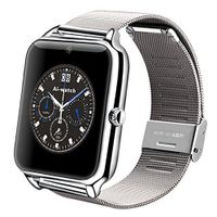 Touchscreen Z50 Smart Watch Bluetooth 3.0 smart watch phone 0.3mp Camera Pedometer Sedentary Reminder SYNC Watch with TF/SIM card For IOS and Android Smartphone Watch (Silver)