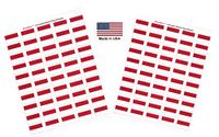 Made in USA! 100 Country Flag 1.5" x 1" Self Adhesive World Flag Scrapbook Stickers, Two Sheets of 50, 100 International Sticker Decal Flags Total (Indonesia)