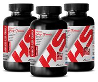 Natural Energy Supplements for Women - Advanced Sleep Formula 952MG - Natural Complex - melatonin theanine - 3 Bottles (180 Capsules)