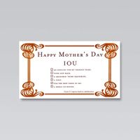 New Baby IOU Card
