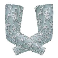 LEVEIS Paper Flower Arm Sleeves UV Protection for Men Women Sunblock Protective Gloves Running Golf Cycling Driving Long Arm Cover 1 Pair