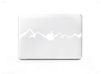 White Modern Mountains Sticker Decal for MacBook Pro, PC, Laptop, Window, Car, or Wall