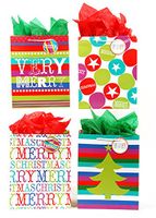 FLOMO Extra Large"Bold Holiday Joy" Christmas Gift Bags