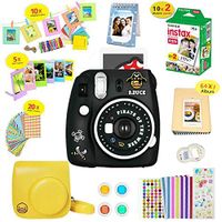 Fujifilm Instax Mini9 Camera + Instant Camera bathduck Set+Fuji Instax Mini Film + Instax Mini 9 Duck Case + Instax Accessories Kit Bundle, Instant Camera Gift Sets - Black Rubber bathduck