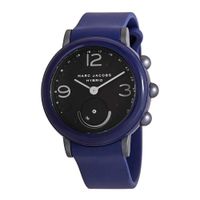 Marc Jacobs Women's Hybrid Smartwatch Watch with Rubber Strap, Blue, 20 (Model: MJT1013)