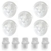 Pelvifine 5 Pieces CPR Training Mask + 5 Pieces CPR Training Valves for First aid Training