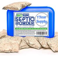 Septic Tank Treatment. 12 Monthly Treatments One Flush. Safe Green Bacteria and Enzymes Powder in Packets. Get Rid Of Odor and Any Organic Clog. Avoid Expensive Sewage Backups.