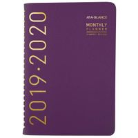 AT-A-GLANCE 2019-2020 Academic Year Weekly & Monthly Planner, Small, 5" x 8", Contempo, Purple (70101X59)