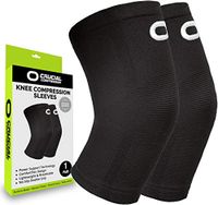 Knee Brace Compression Sleeve (1 Pair) - Best Knee Support Braces for Meniscus Tear, Arthritis, Joint Pain Relief, Injury Recovery, ACL, MCL, Running, Workout, Basketball, Sports, Men and Women