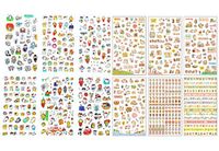 ALIMITOPIA Scrapbook Sticker,12 Sheets Kawaii Cartoon Cat Charactor DIY Transparent Decorative Paster Ornament Mark