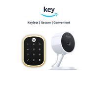Yale Assure YRD256 SL Key Free Touchscreen Deadbolt + Amazon Cloud Cam | Key Smart Lock Kit (Polished Brass)