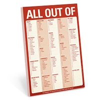 Knock Knock All Out Of Pad Grocery List Note Pad, 6 x 9-inches (Red)