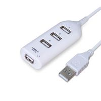 Gotd USB 2.0 Hi-Speed 4-Port Splitter Hub Adapter For PC Computer Notebook New (White)