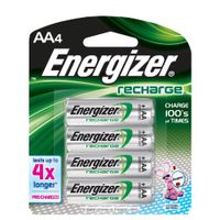 Energizer NiMH Rechargeable Batteries, AA --