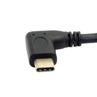 0.3 Meters Reversible Design Type C USB 3.1 90 degree Male to USB-C Female Extension Data Cable Extender Cord