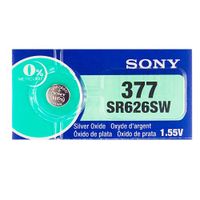Sony 377 (SR626SW) 1.55V Silver Oxide 0% Hg Mercury Free Watch Battery (9 Batteries)