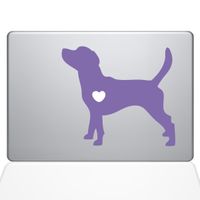 The Decal Guru I Love My Beagle Decal Vinyl Sticker, 13" MacBook Air, Lavender (1486-MAC-13A-LAV)